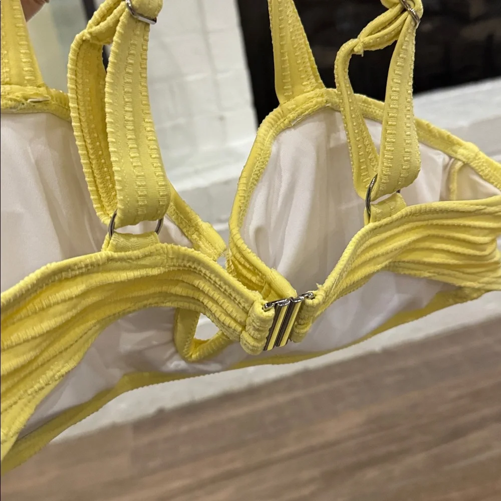 Yellow Textured Bikini Set - Picture 2 of 2